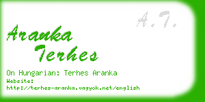 aranka terhes business card